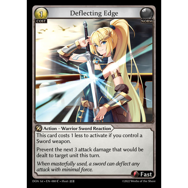 Deflecting Edge - DOA 1st EN-080 - Common - Near Mint - Foil - Grand Archive TCG