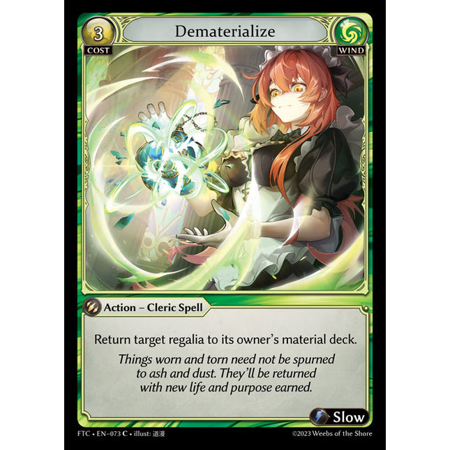Dematerialize - FTC EN-073 - x4 - C - NM - Non-Foil - Grand Archive TCG