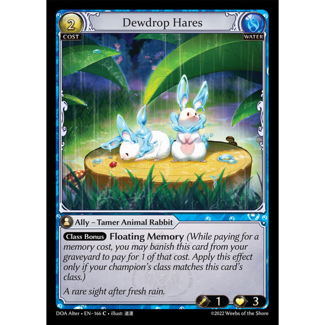 Dewdrop Hares - DOA Alter EN-166 - Common - Near Mint - Foil - Grand Archive TCG