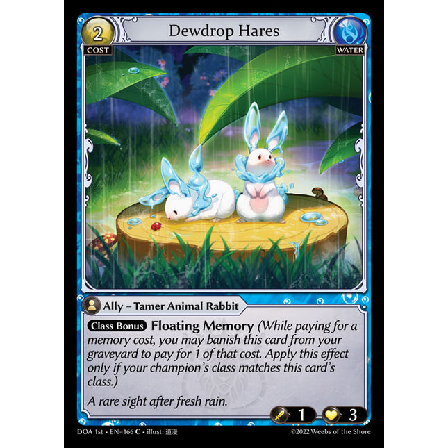 Dewdrop Hares - DOA 1st EN-166 - Common - Near Mint - Non-Foil - Grand Archive TCG
