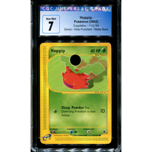 Hoppip - 112/165 - CGC 7 - Expedition - Demo - Hole Punched Matte Back - Pokemon - 91092