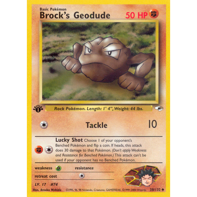 Brock's Geodude (38/132) [Gym Heroes 1st Edition]