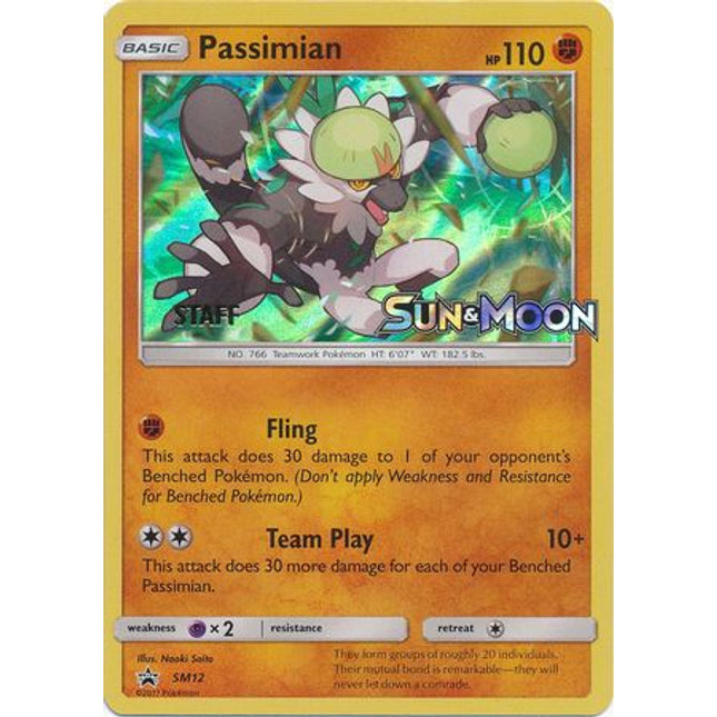 Passimian (SM12) (Staff Prerelease Promo) [Sun & Moon: Black Star Promos]