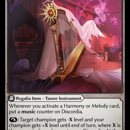 Discordia, Harp of Malice - DOA 1st EN-032 - Super Rare - Near Mint - Foil - Grand Archive TCG