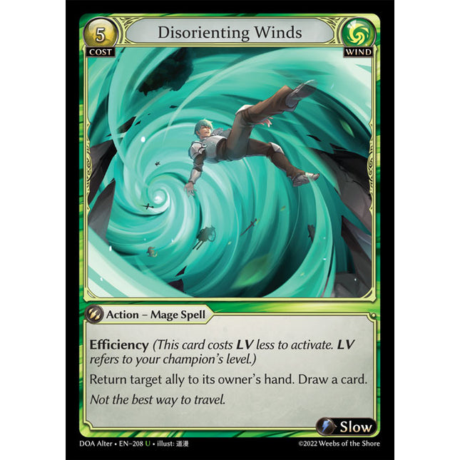 Disorienting Winds - DOA Alter EN-208 - x1 - Uncommon - Near Mint - Non-Foil - Grand Archive TCG