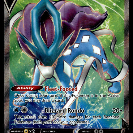 Suicune V - 173/203 - NM - Ultra Rare - Evolving Skies - Pokemon - A9-4