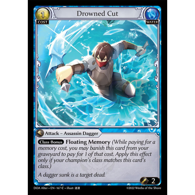 Drowned Cut - DOA Alter EN-167 - Common - Near Mint - Foil - Grand Archive TCG