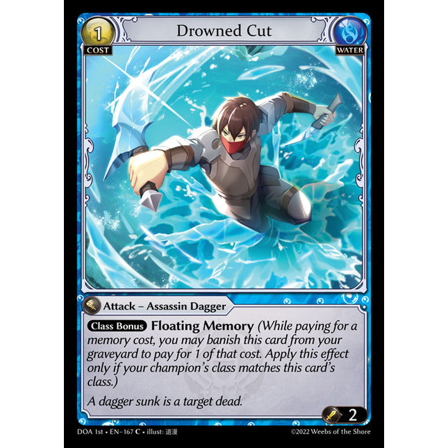 Drowned Cut - DOA 1st EN-167 - Common - Near Mint - Non-Foil - Grand Archive TCG