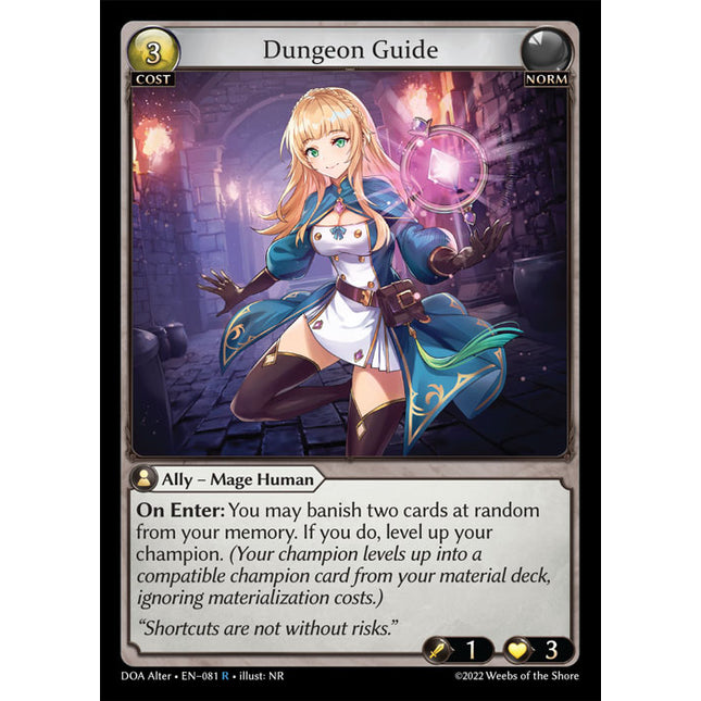 Dungeon Guide - DOA Alter EN-081 - x1 - Rare - Near Mint - Non-Foil - Grand Archive TCG