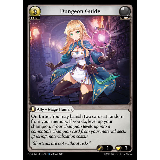Dungeon Guide - DOA 1st EN-081 - Rare - Near Mint - Foil - Grand Archive TCG