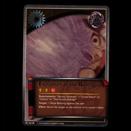 Explosion of the Rasengan - 382 - NM - 1st Edition - Foil - Naruto CCG - D4-358