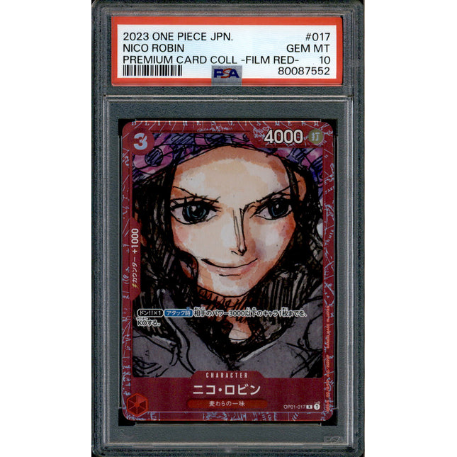 Nico Robin - OP01-017 - PSA 10 - Film Red Collection - Promo - One Piece - 87552