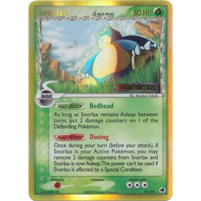 Snorlax (10/101) (Delta Species) (Stamped) [EX: Dragon Frontiers]