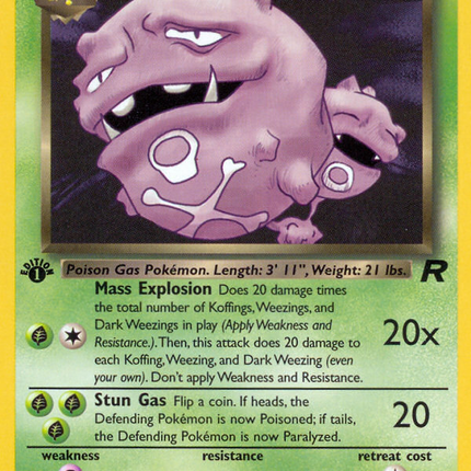 Dark Weezing (31/82) [Team Rocket 1st Edition]