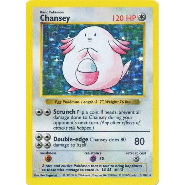 Chansey (3/102) [Base Set (Shadowless)]