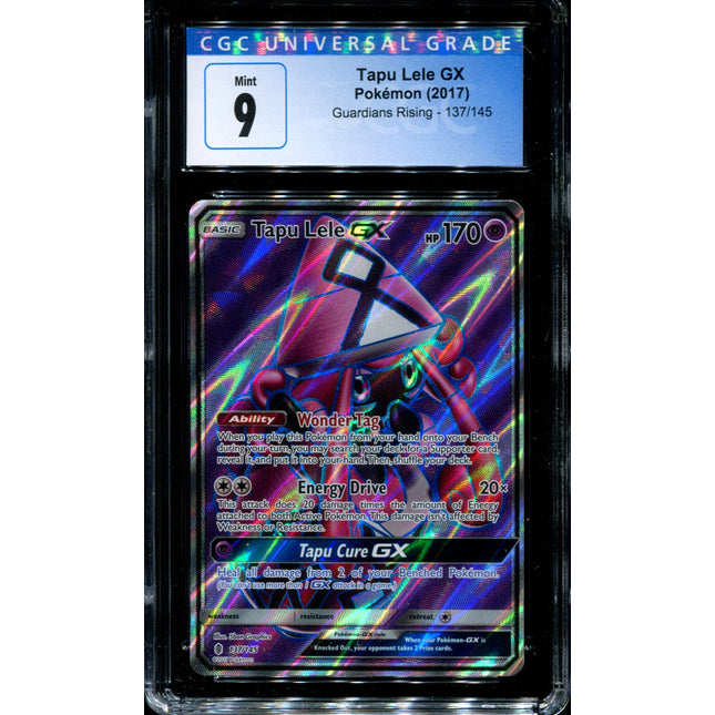 Tapu Lele GX - 137/145 - CGC 9 - Full Art - Sun & Moon Guardians Rising - Pokemon - 54361