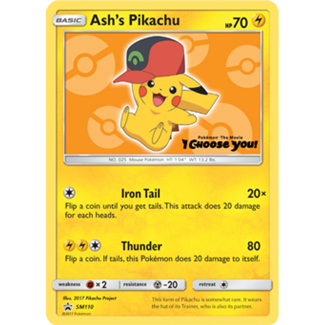 Ash's Pikachu (SM110) [Sun & Moon: Black Star Promos]
