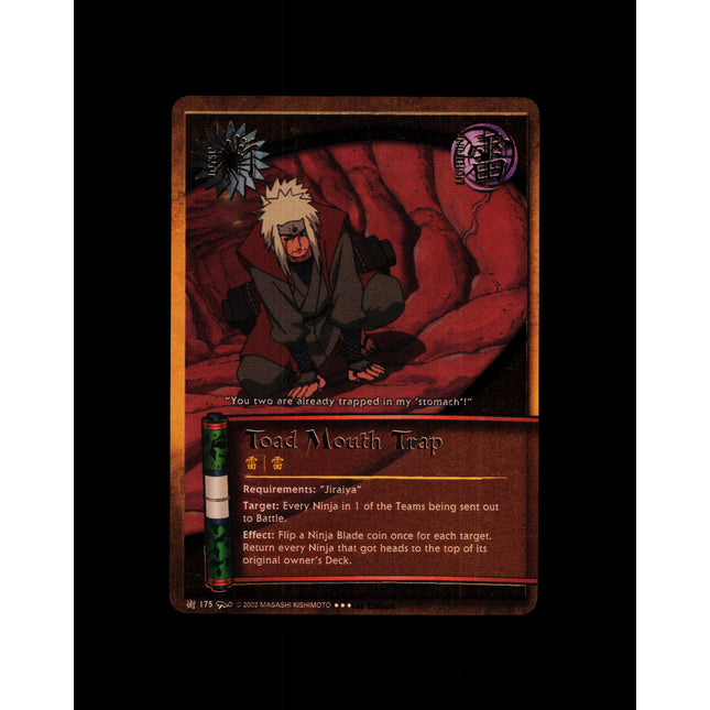 Toad Mouth Trap - 175 - NM - 1st Edition - Foil - Naruto CCG - D4-266