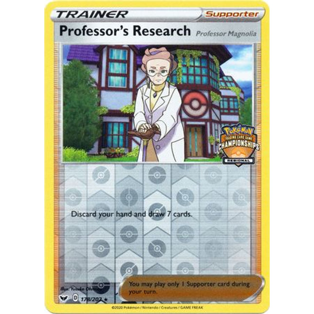 Professor's Research (178/202) (Regional Championship Promo) [Sword & Shield: Base Set]
