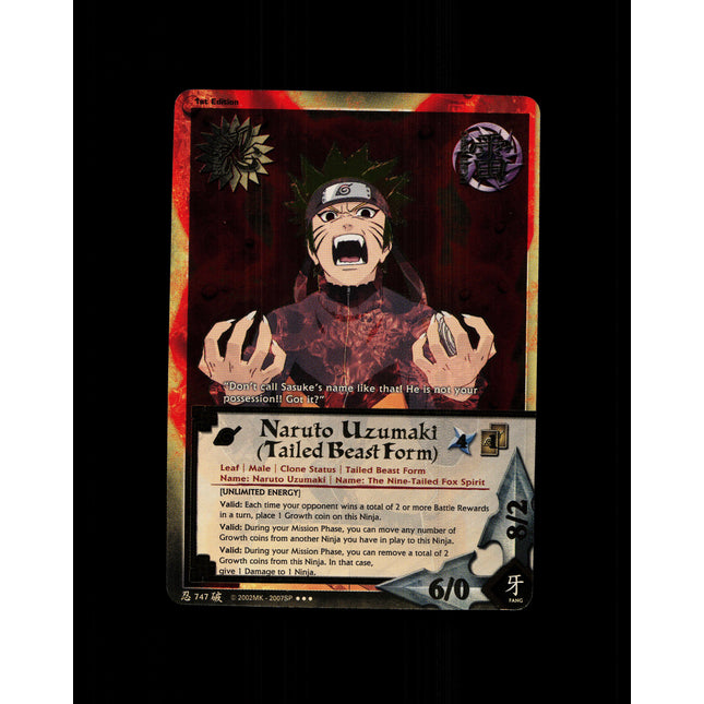 Naruto Uzumaki (Tailed Beast Form) - 747 - NM - 1st Edition - Foil - Naruto CCG - D4-78