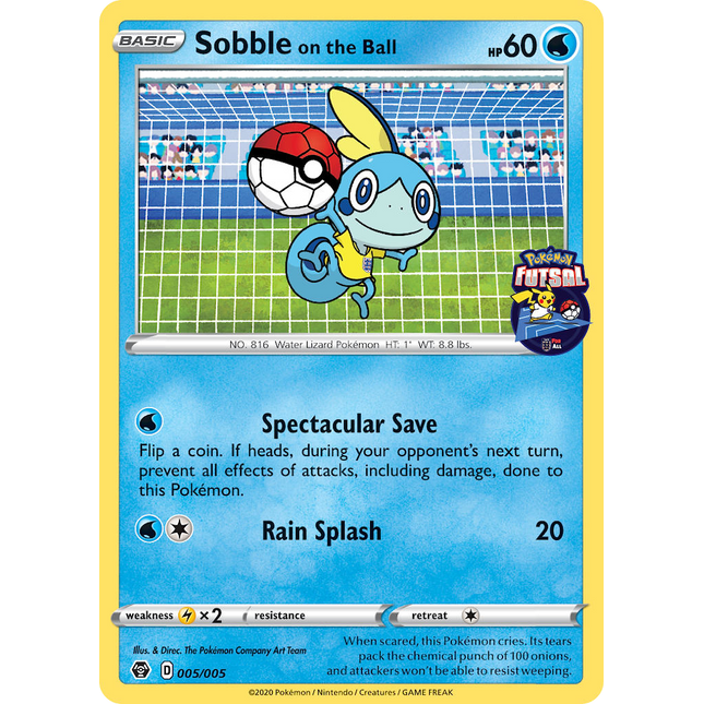 Sobble on the Ball (005/005) [Pokemon Futsal Collection]