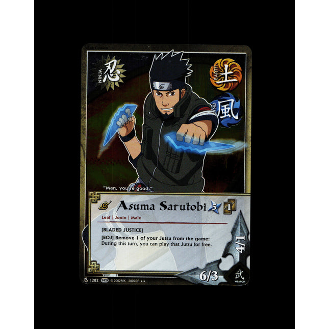 Asuma Sarutobi - 1282 - NM - 1st Edition Foil - S23 - Naruto CCG - D3-71