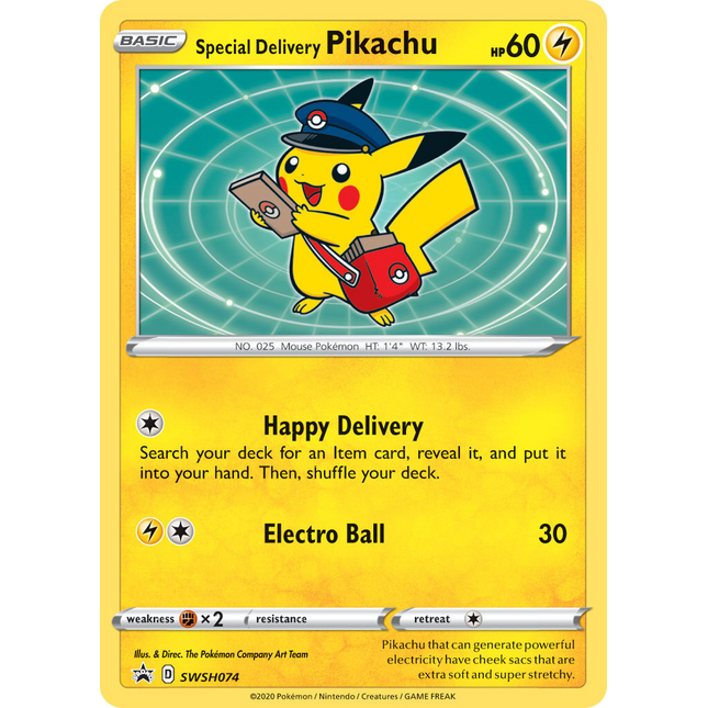 Special Delivery Pikachu (SWSH074) [Sword & Shield: Black Star Promos]
