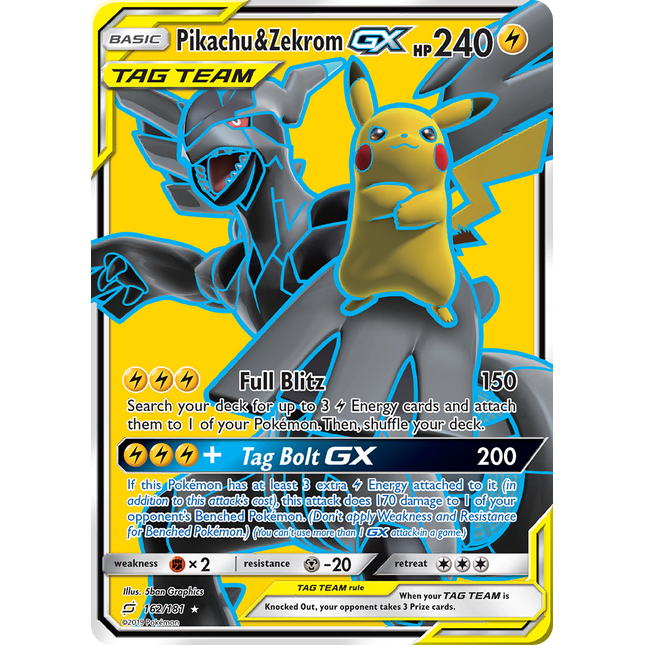 Pikachu & Zekrom GX (162/181) [Sun & Moon: Team Up]