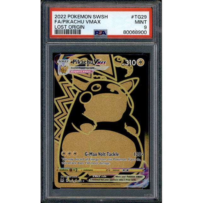 Pikachu Vmax - TG29/TG30 - PSA 9 - Secret Rare - Lost Origin - Pokemon - 68900