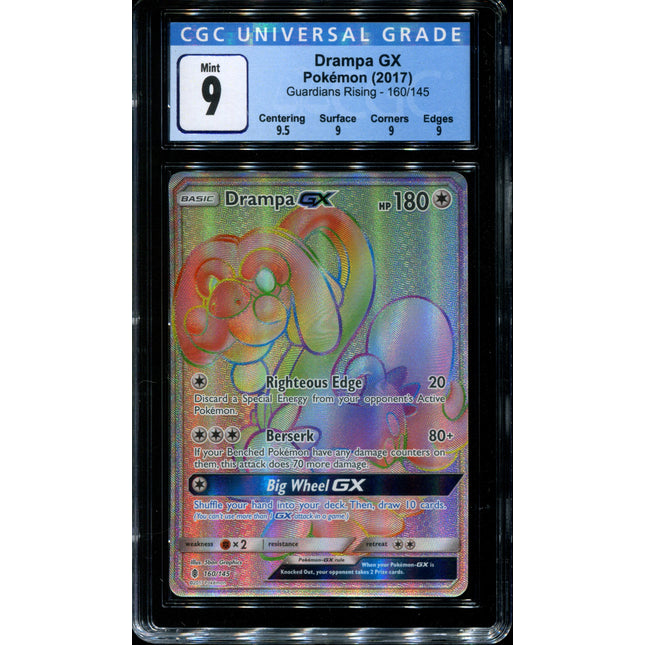 Drampa GX - 160/145 - CGC 9 Mint - Guardians Rising - 02354