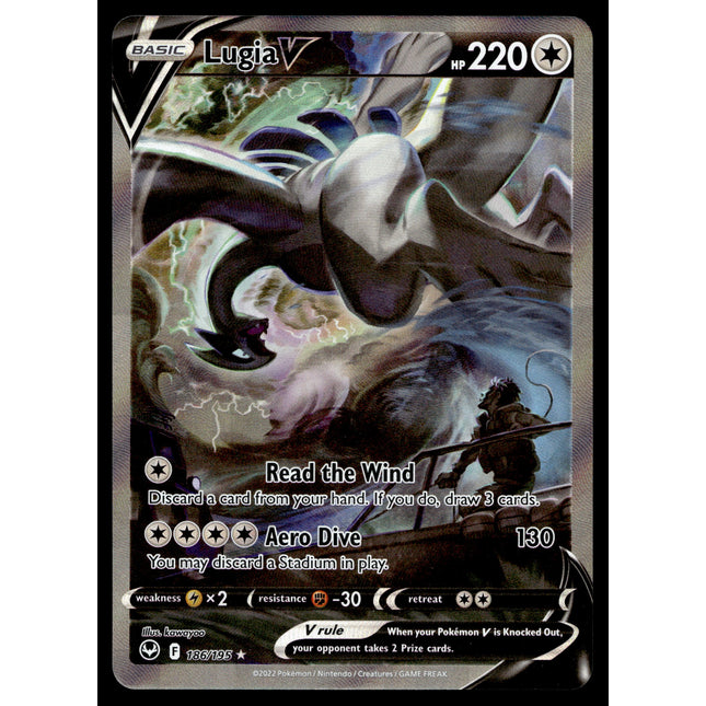 Lugia V - 186/195 - NM - Alt Art - Silver Tempest - Pokemon - A6-64