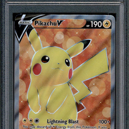 Pikachu V - 157/172 - PSA 9 - Full Art - Brilliant Stars - Pokemon - 68936