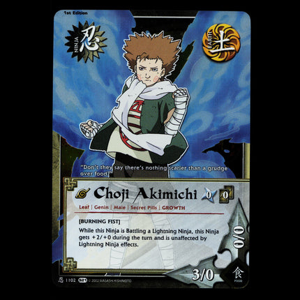 Choji Akimichi - 1102 - NM - 1st Edition Foil - S21 - Naruto CCG - D3-95