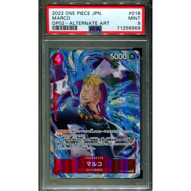 Marco - OP02-018 - PSA 9 - Alt Art - Paramount War - Pokemon - 56969