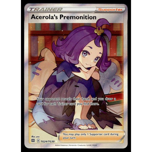 Acerola's Premonition - TG24/TG30 - PSA NM - Full Art - Brilliant Stars - Pokemon - A5-13