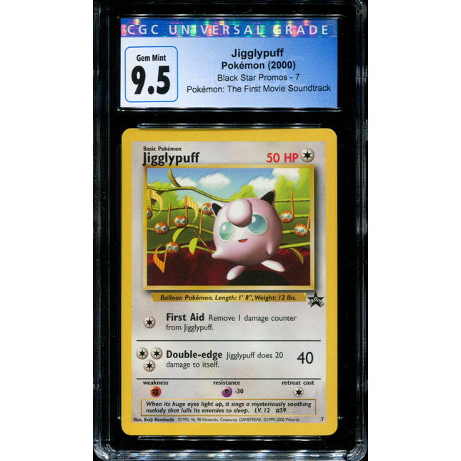 Jigglypuff - 7 - CGC 9.5 - Black Star Promo - First Movie Soundtrack - Pokemon - 54092