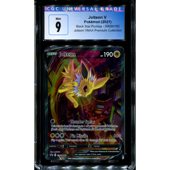 Jolteon V - SWSH183 - CGC 9 - Black Star Promos - Alternate Art - Pokemon - 92336