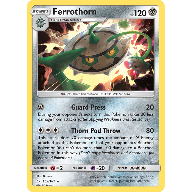 Ferrothorn (103/181) [Sun & Moon: Team Up]