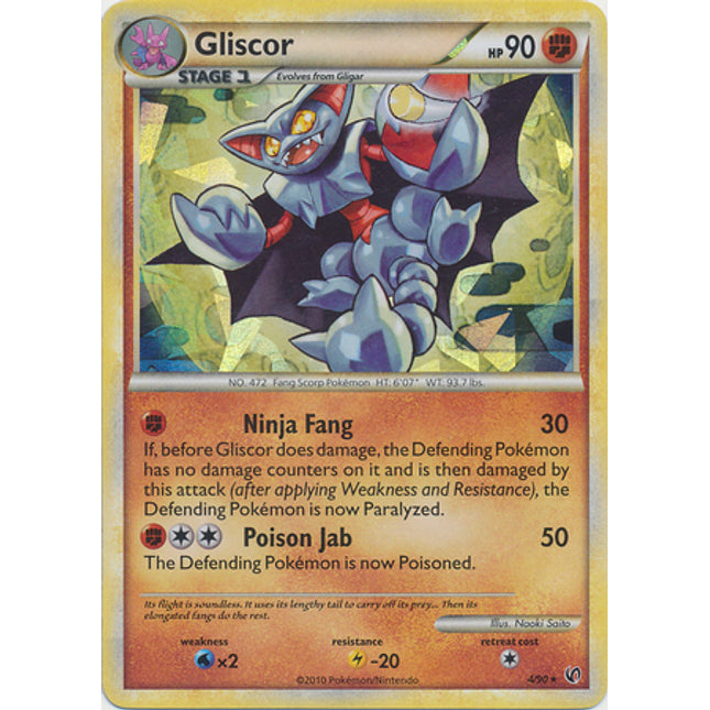 Gliscor (4/90) (Cracked Ice Holo) (Blister Exclusive) [HeartGold & SoulSilver: Undaunted]