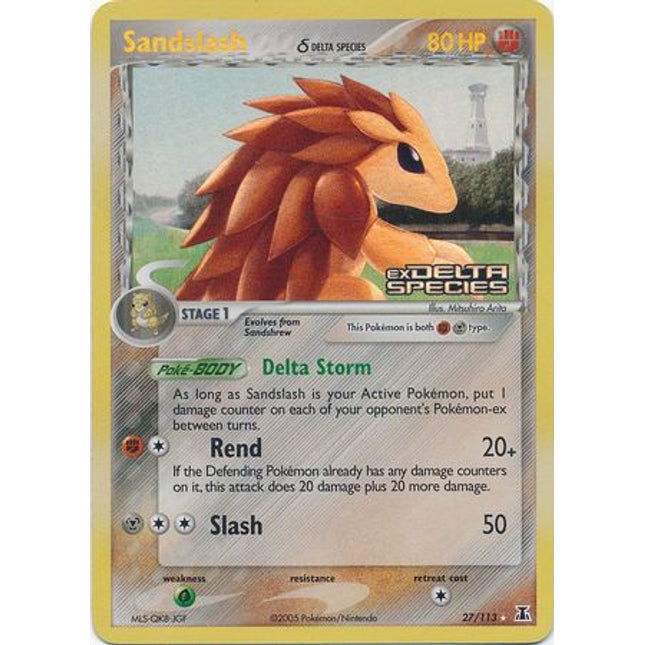 Sandslash (27/113) (Delta Species) (Stamped) [EX: Delta Species]