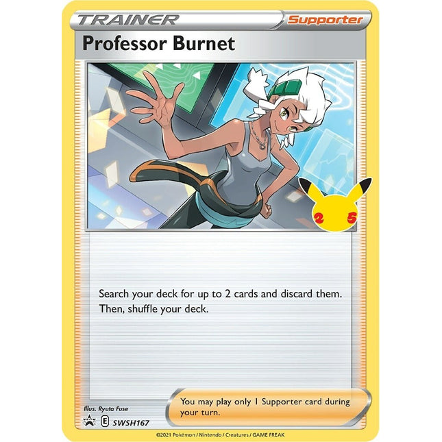 Professor Burnet (SWSH167) (25th Anniversary Stamp) [Sword & Shield: Black Star Promos]