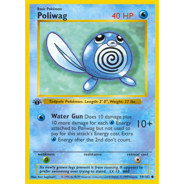 Poliwag (59/102) (Shadowless) [Base Set 1st Edition]