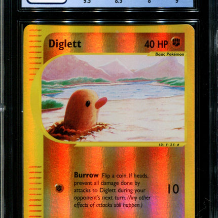 Diglett - 50/144 - CGC 8.5 - Reverse Holo - Skyridge - 36585