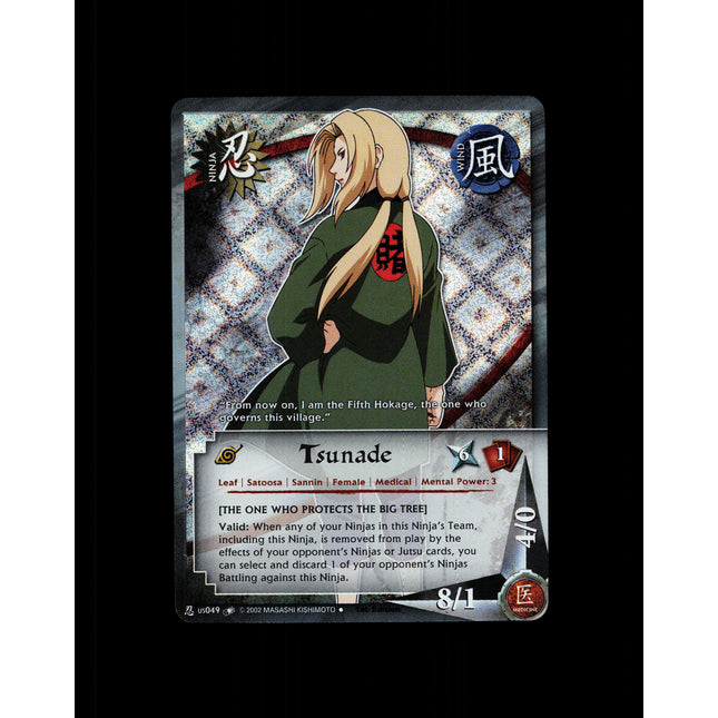 Tsunade - us049 - NM - 1st Edition - Diamond Foil - Naruto CCG - D4-271
