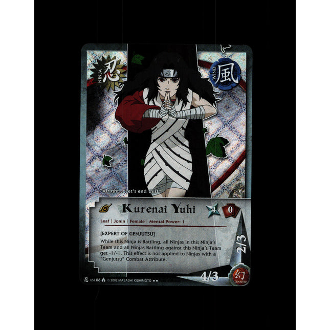 Kurenai Yuhi - us106 - NM - 1st Edition - Diamond Foil - Naruto CCG - D3-31