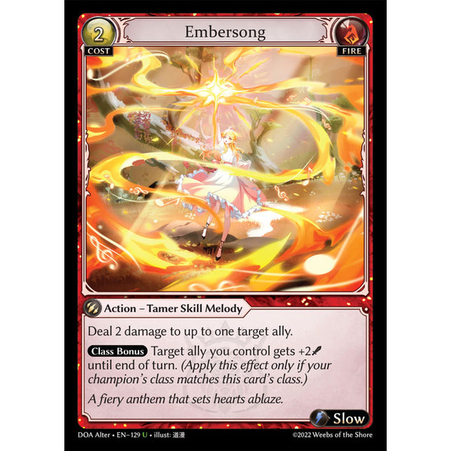 Embersong - DOA Alter EN-129 - x1 - Uncommon - Near Mint - Non-Foil - Grand Archive TCG