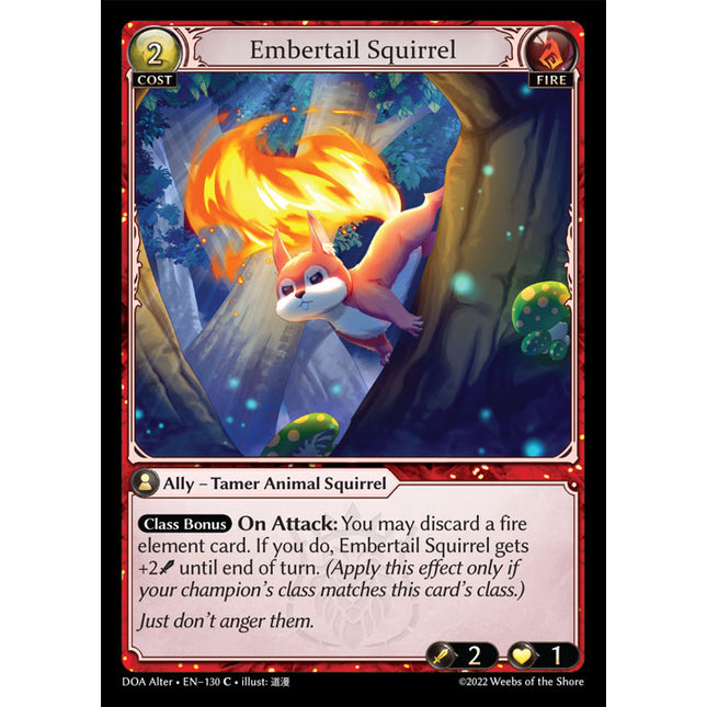 Embertail Squirrel - DOA Alter EN-130 - Common - Near Mint - Foil - Grand Archive TCG
