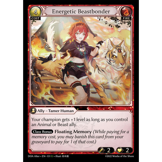 Energetic Beastbonder - DOA Alter EN-131 - x1 - Uncommon - Near Mint - Non-Foil - Grand Archive TCG