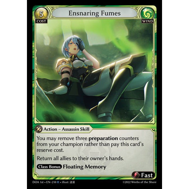 Ensnaring Fumes - DOA 1st EN-210 - Rare - Near Mint - Foil - Grand Archive TCG