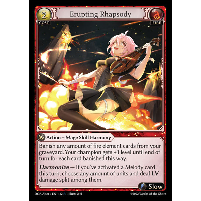 Erupting Rhapsody - DOA Alter EN-132 - x1 - Rare - Near Mint - Non-Foil - Grand Archive TCG